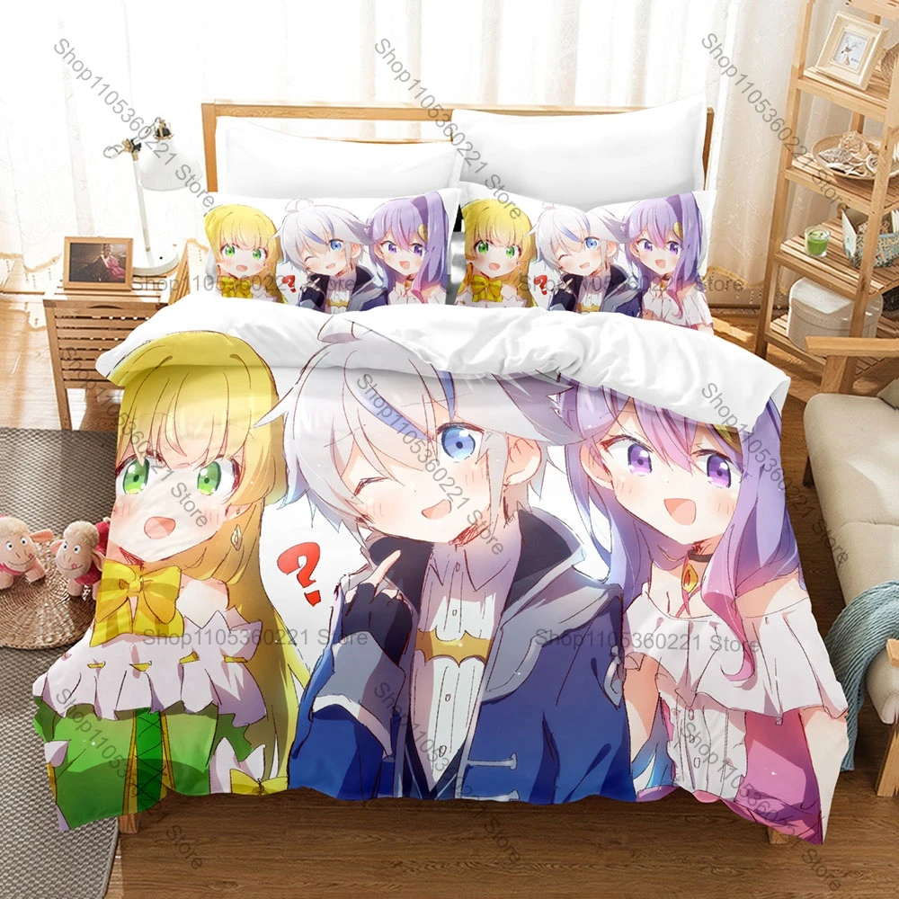 Cool Chronicles of an Aristocrat Reborn in Another World Three Piece Bedding Hidden Zipper Quilt Cover Anime Fan Bedroom Decor