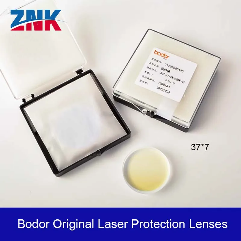 ZNK Bodor Original Laser Protection Lenses 37*7 15KW/20KW/30KW For Bodor Powerful Cutting Machine Head