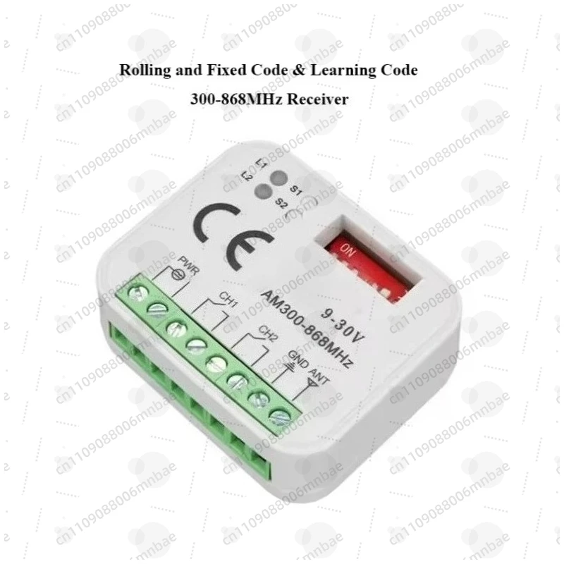 

Universal Garage Remote Receiver RX 300-900MHz 9-30V Relay Module, Automatic Fixed Code Command Transmitter Box