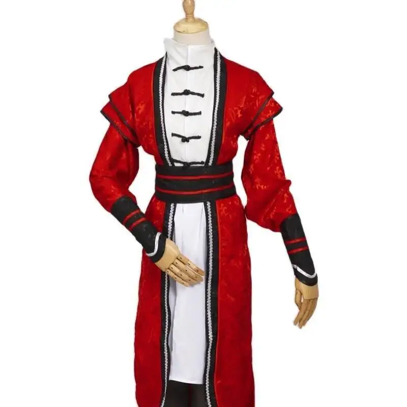 أزياء أنيمي الفاخرة تيان غوان Ci Fu شبح يائى الملك هوا تشنغ أزياء تنكرية للهالوين أزياء هانفو القديمة فستان أحمر للأحداث