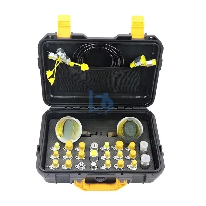 Stress testing kit 2 Test hose 2 Pressure gauge 21 Test fitting 2 Tee fitting