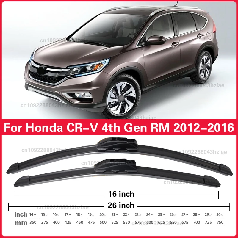 Für Honda CR-V CR V CRV 4th Gen RM Frontwischerblätter 2012 2013 2014 2015 2016 Windschutzscheibe Windschutzscheibe Sauberes Fenster 26 "+ 16"