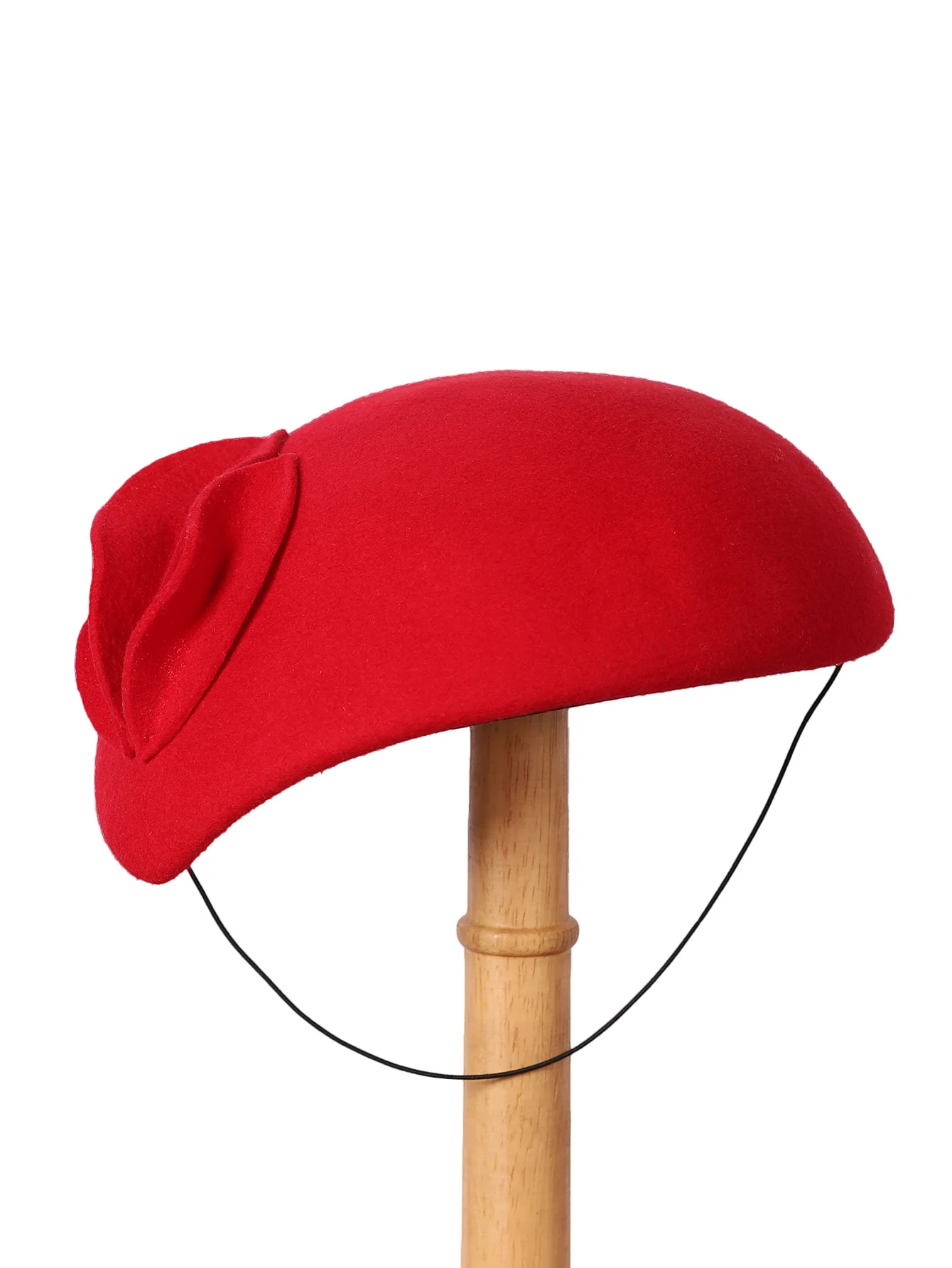 FS Weißer Wollfilz-Fascinator-Hut für Damen und Herren, rosa Pillbox-Hüte, schwarze Hochzeit, Kentucky Derby, Fedora, Chapeau Femme, Partyhut – Detail 6