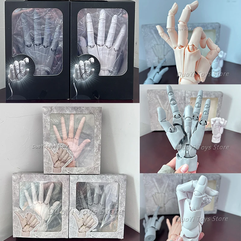 1:1 Hand Joint Super Movable Model Simulation Hand White Grey Hand Left Right Draw Sketch Art Painting Action Figure Model Toys