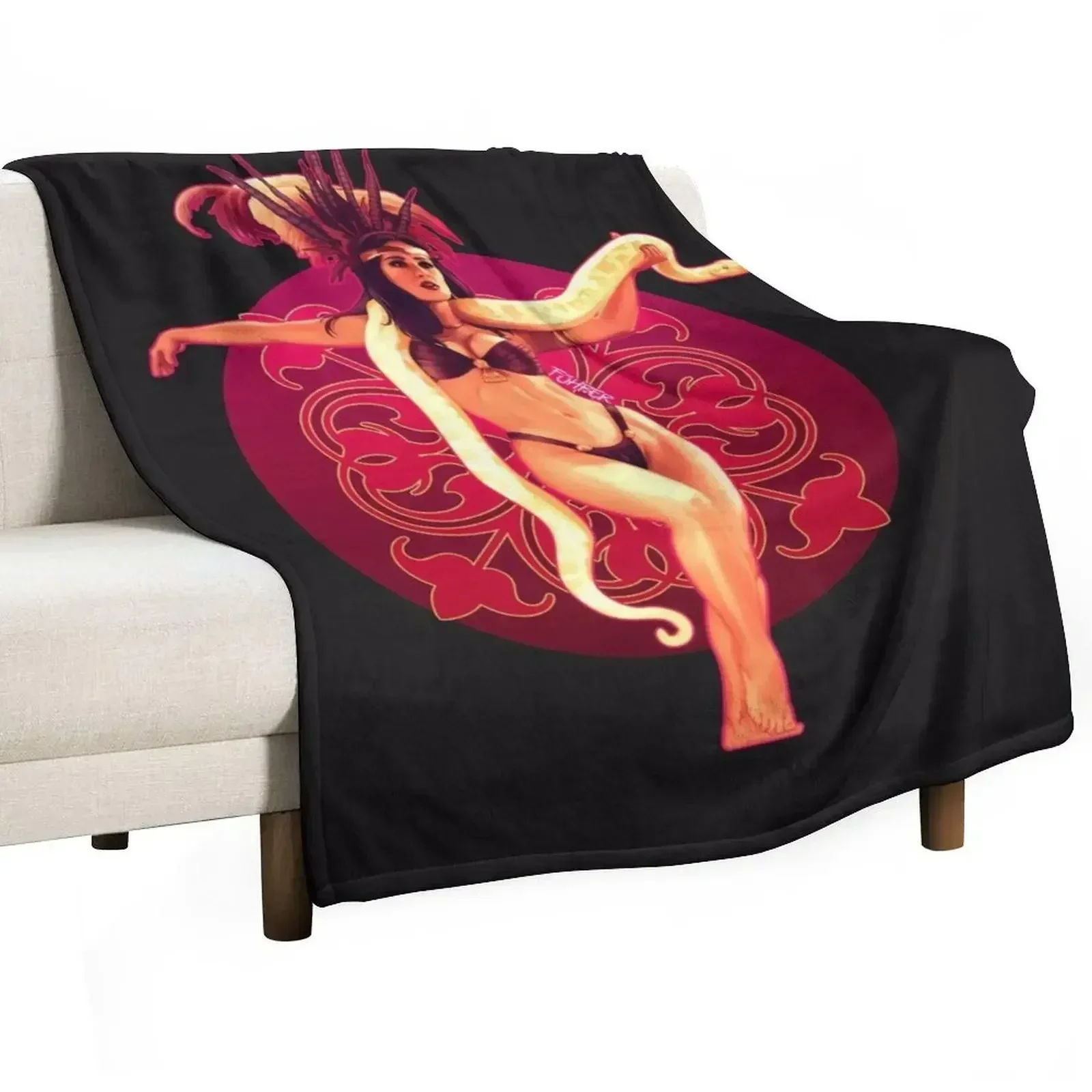 

Salma Hayek Throw Blanket Sofa Quilt Decoratives Stuffeds Single Blankets