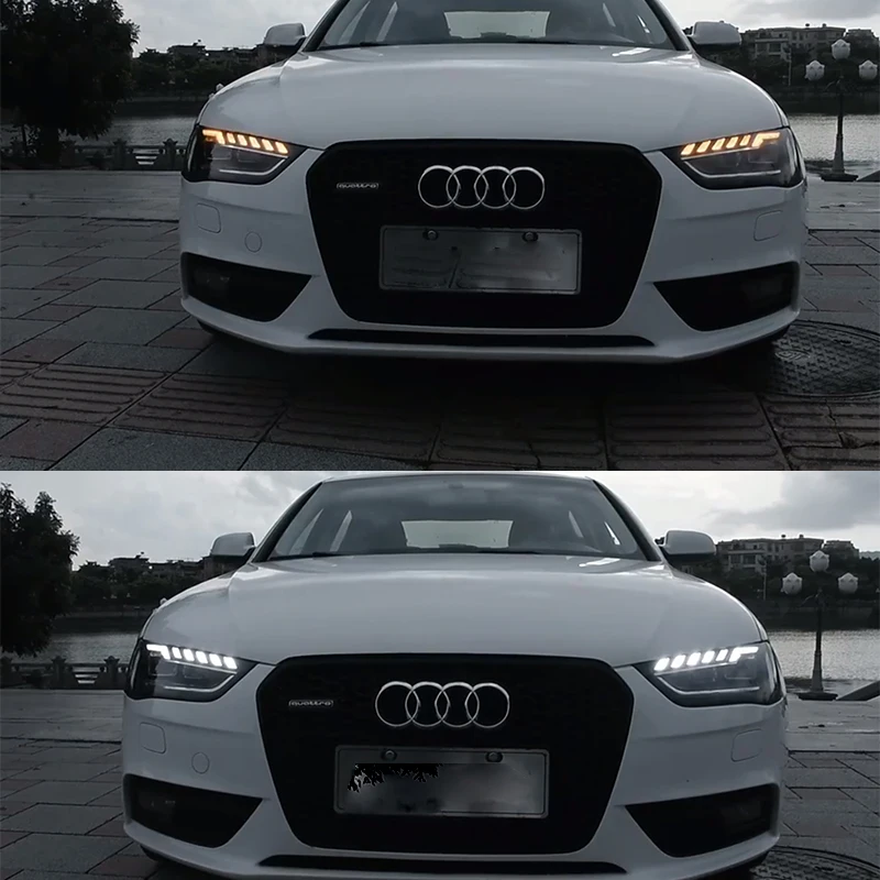 Accessories Head Lamp for Audi A4 2013-2016 A4L B8 LED Headlights Projector Lens DRL Front Signal Light Automotive