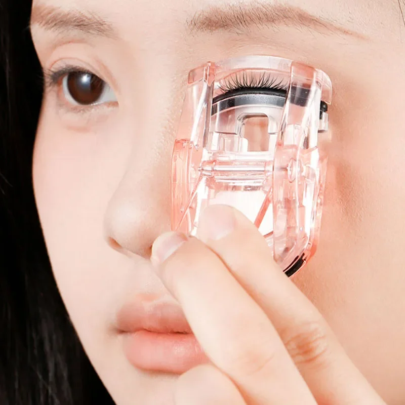 Mini rizador de pestañas portátil sin batería, Clips rizadores de pestañas fáciles de usar, rizador Natural para principiantes, herramientas cosméticas de maquillaje