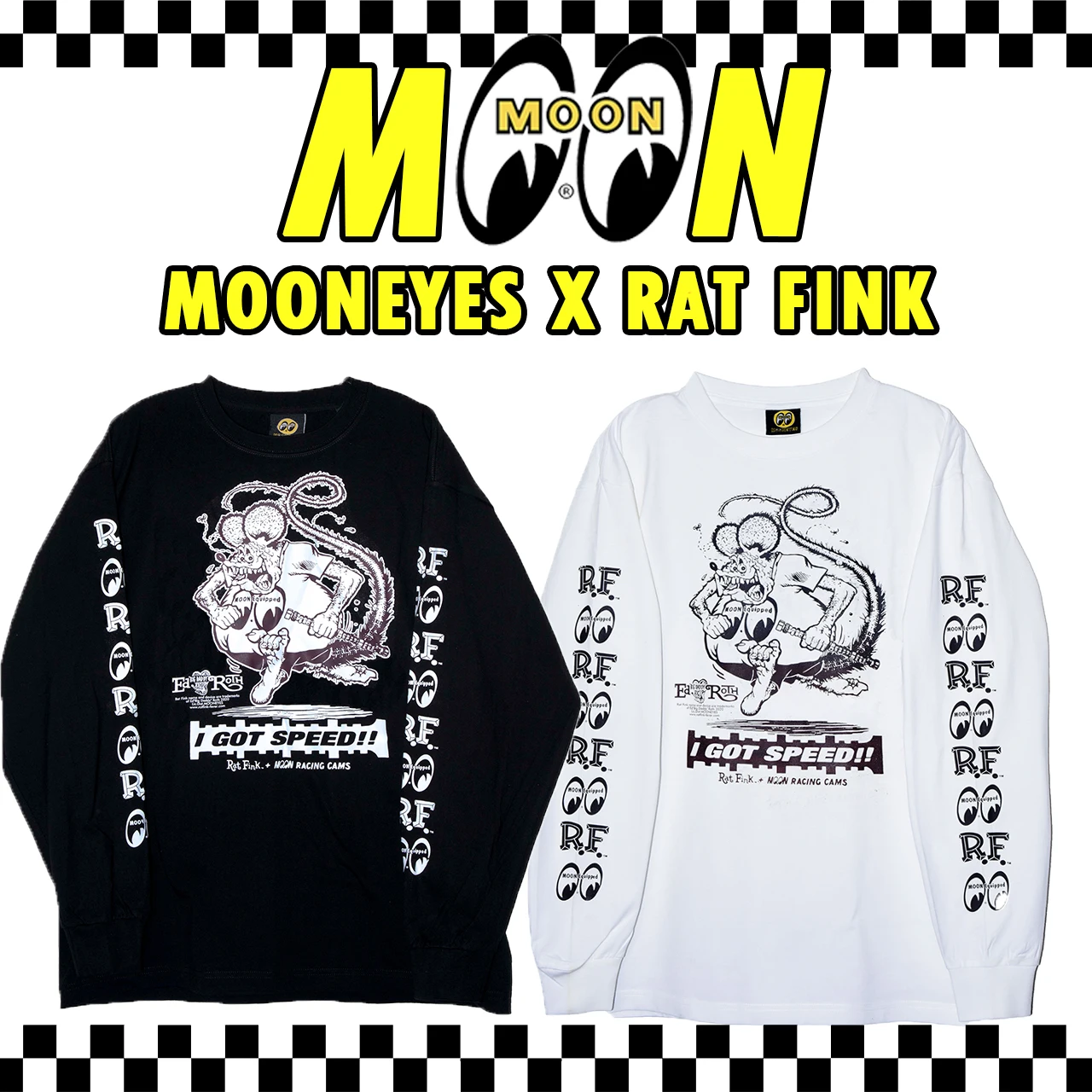 Mooneyes Rat Fink T-shirts for men Berserk Equipped Clothing t shirts Motorcycle camisetas y2k  Women trending products graphic