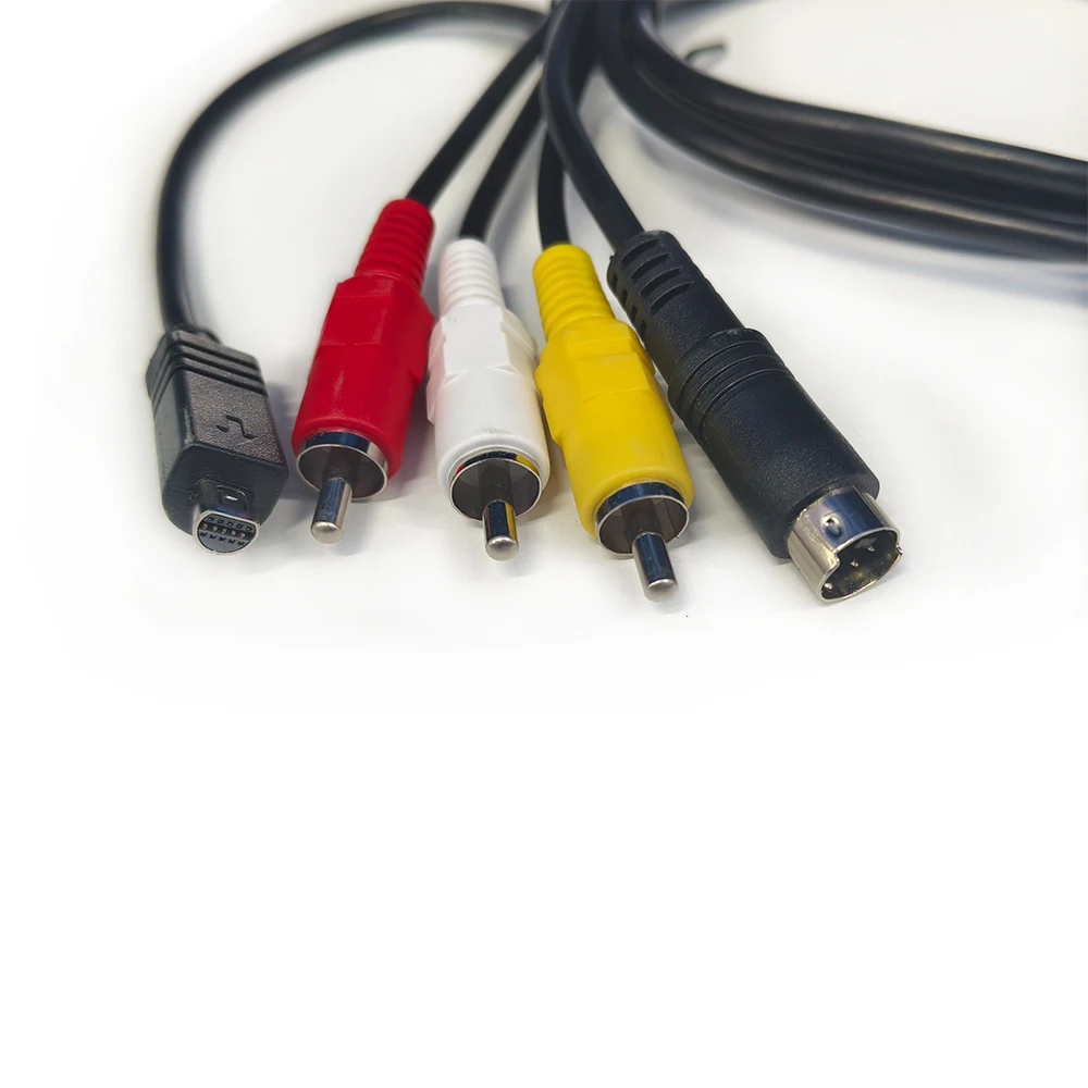 1 قطعة كابل AV لسوني Handycam كاميرا فيديو كاميرا رقمية VMC-15FS A/V سلك توصيل للكابل 10-Pin DVI DV موصل إلى 3 RCA S-Video