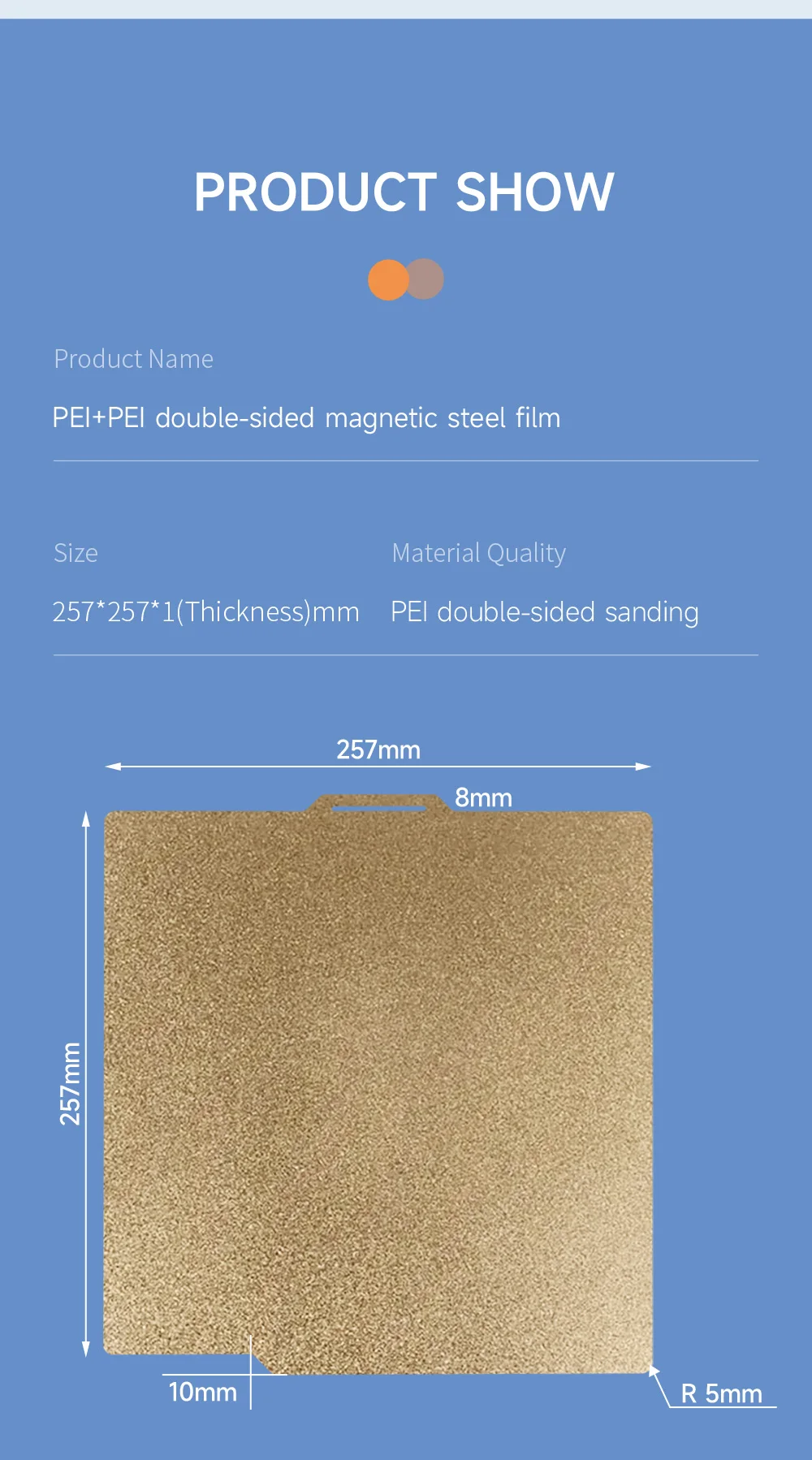 Für Bambu Lab X2D P2S X1 P1S Carbon-Bauplatte A1 PEI-Blatt, texturiert, doppelseitig, PEO PET-Bauplattengestell für Bambulab P1P X1C Bauplatte – Detail 24