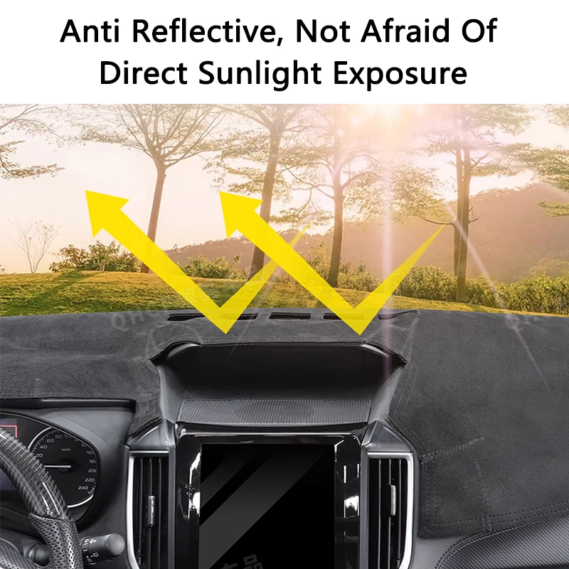 

QHCP Car Sunshade Dashmat Ant-slip Dashboard Mat For Subaru Forester 13-18 19-24 Outback 15-20 21-24 XV 12-17 18-22 Crosstrek 24