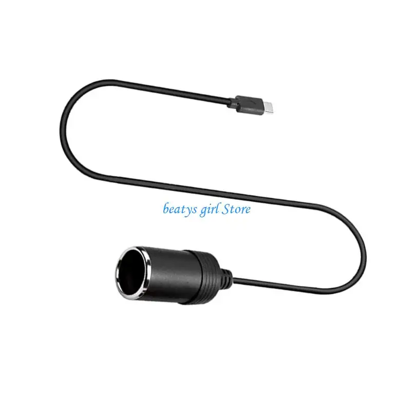 C7AB Type C 5V to 12V Car Power Converter Socket Female Step Up Cable Inverter Converter for Driving Record Car Accessories