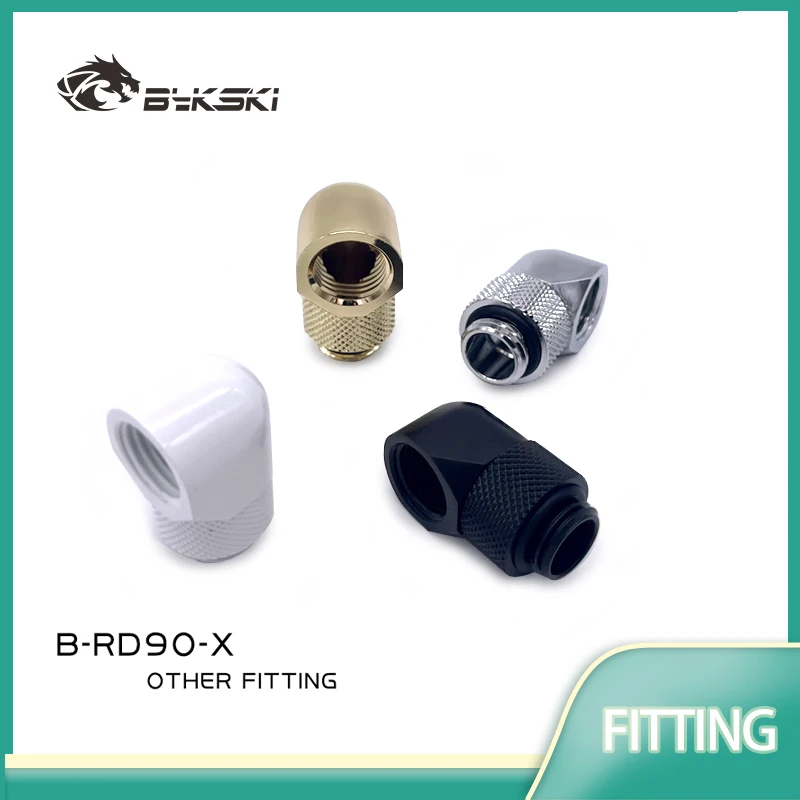 

BYKSKI Black Glod Silver Red G1/4'' Thread 45 Degree Rotary Fitting Adapter Brass Water Cooling Connector B-RD45-X / B-RD90-X