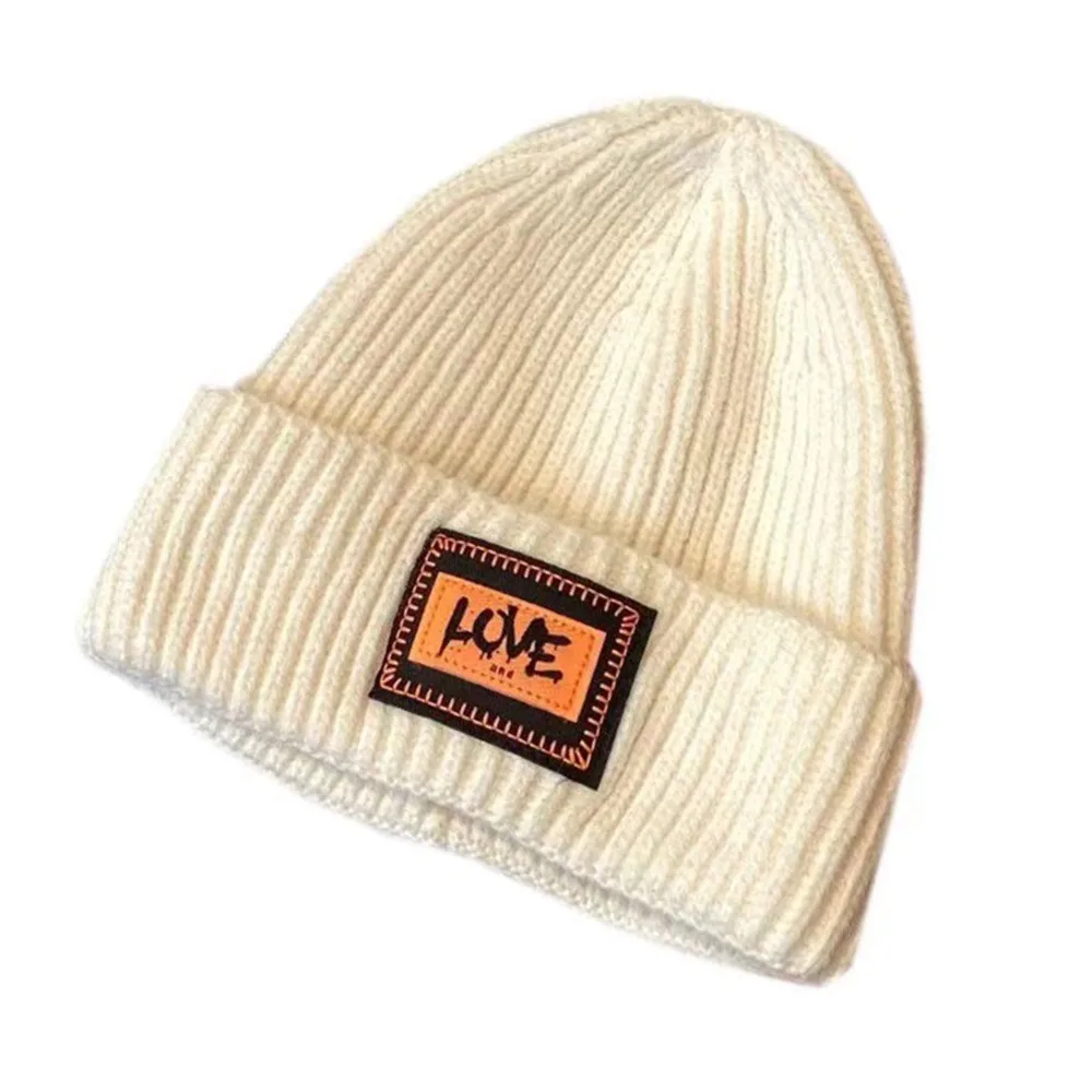 

Love Letter Pattern Knitted Hat Crochet Warm Winter Autumn Beanies Caps Soft Thick Pullover Hat Toddler Newborn Infant