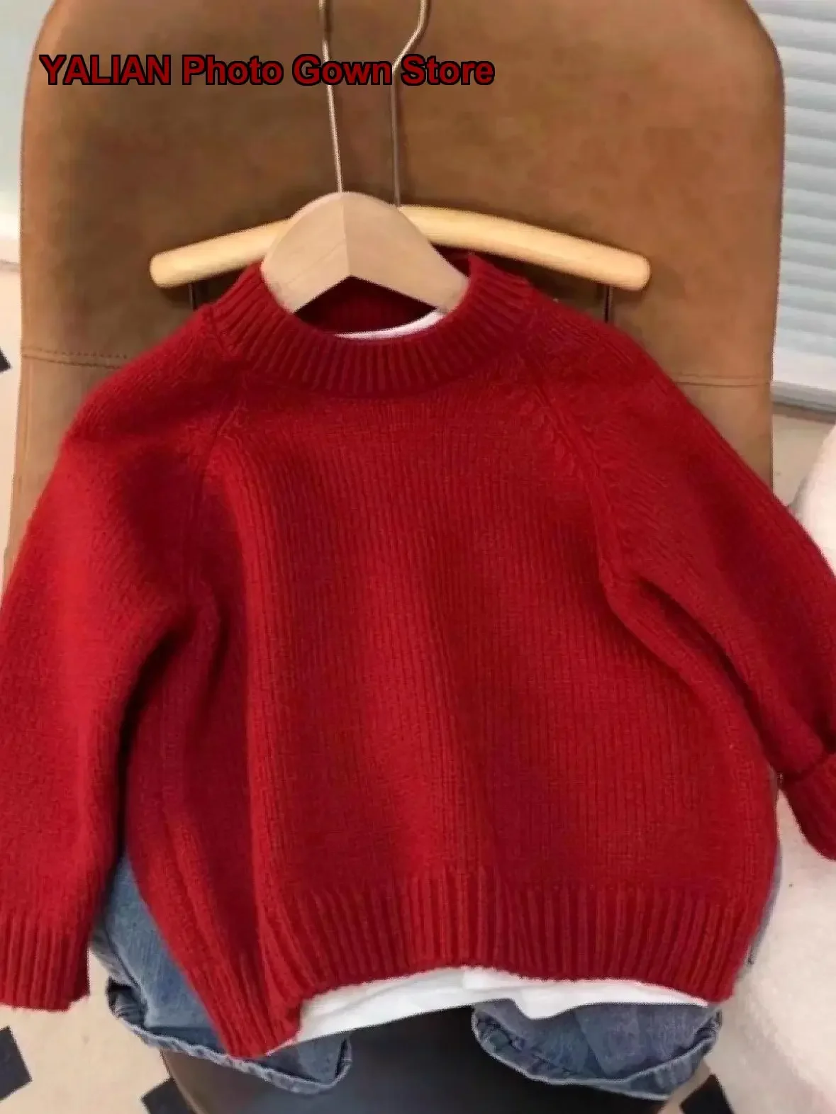 Kids Boys Girls Minimalist Autumn Winter Casual Raglan Sleeves Knit Pullover Top Little Kids