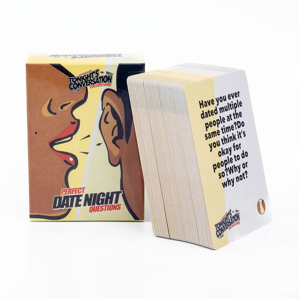 TONIGHT'S CONVERSATION 100 Open Ended Questions - Date Night Edition Card Game for Deep Stimulating Tantalizing Couples