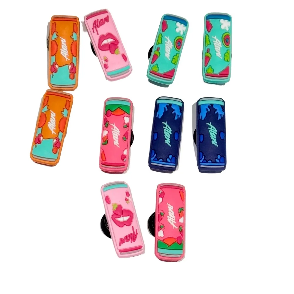 10 قطعة المشروبات الغازية الكرتون الأحذية البلاستيكية السحر صالح الأساور قباقيب دبابيس الصنادل الأحذية الديكور الاطفال امرأة DIY بها بنفسك على ظهره هدية حفلة #1