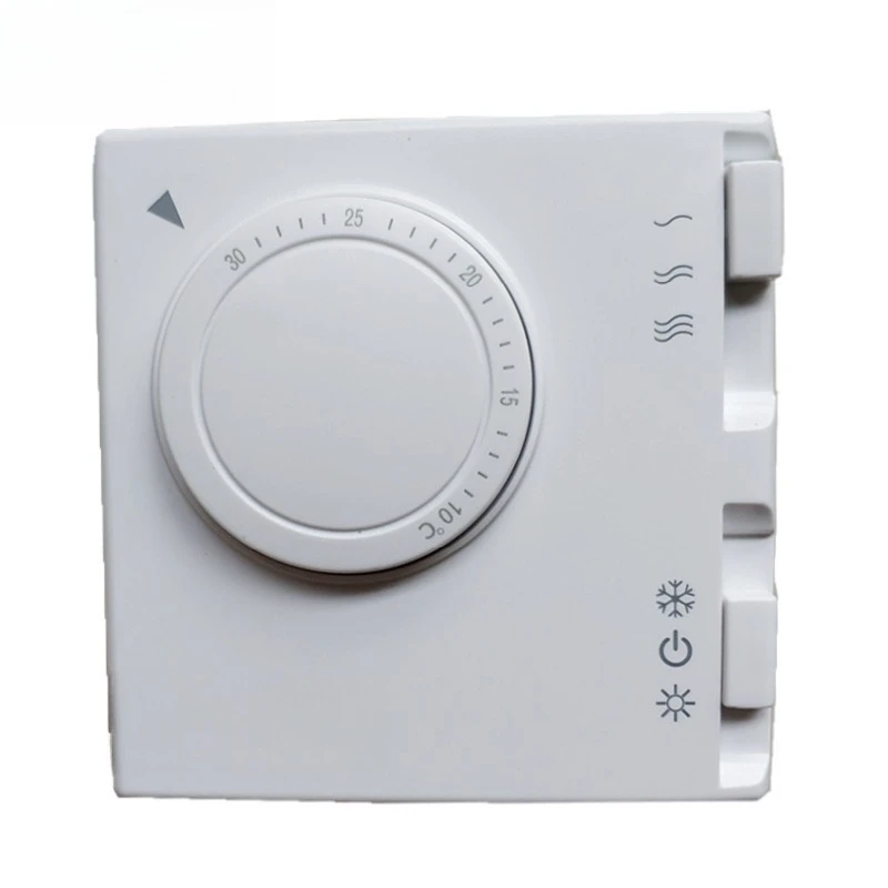 

T125AAC-JS0 Mechanical dial thermostat switch panel for fan coil unit