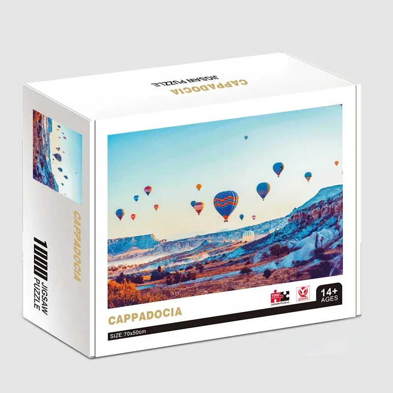 70*50cm Adult Puzzle 1000 Pieces Paper Jigsaw Puzzles The Cappadocia Famous Painting Series Learning Education Craft Toys Gift