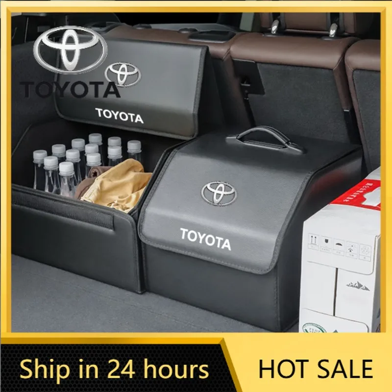 

Большой вместительный органайзер для багажника автомобиля, ящик для хранения инструментов, Toyota Corolla Camry Rav4 Yaris Hilux Prius Auris, автомобильная наклейка
