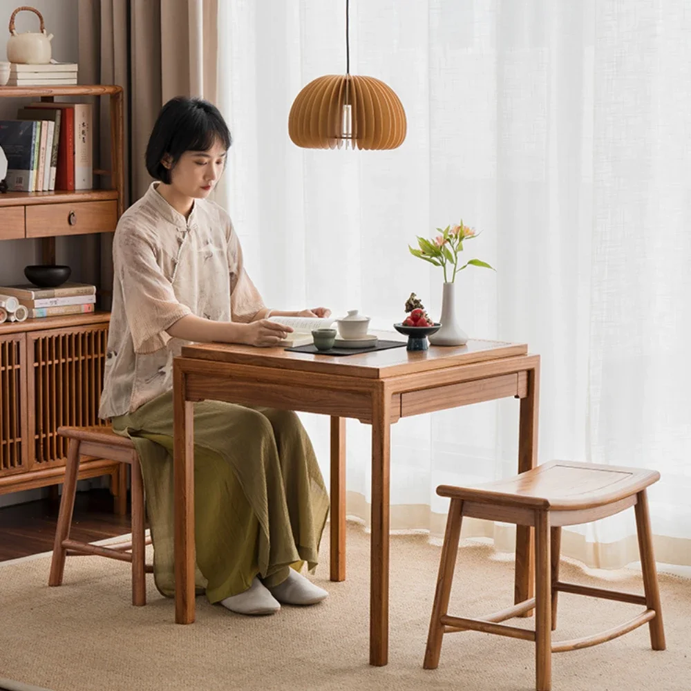 

Чайный столик из массива дерева для балкона, домашний маленький кофейный столик, современный минималистичный Elm