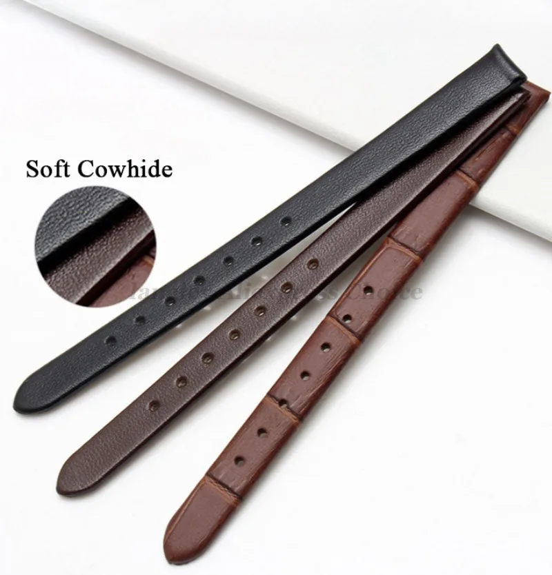 Genuine Leather Watch Bracelet Womens Fashion Watchband Wristwatches Mini Band 6mm 8mm 10mm 12mm 13mm 14mm 15mm 16mm Small Strap