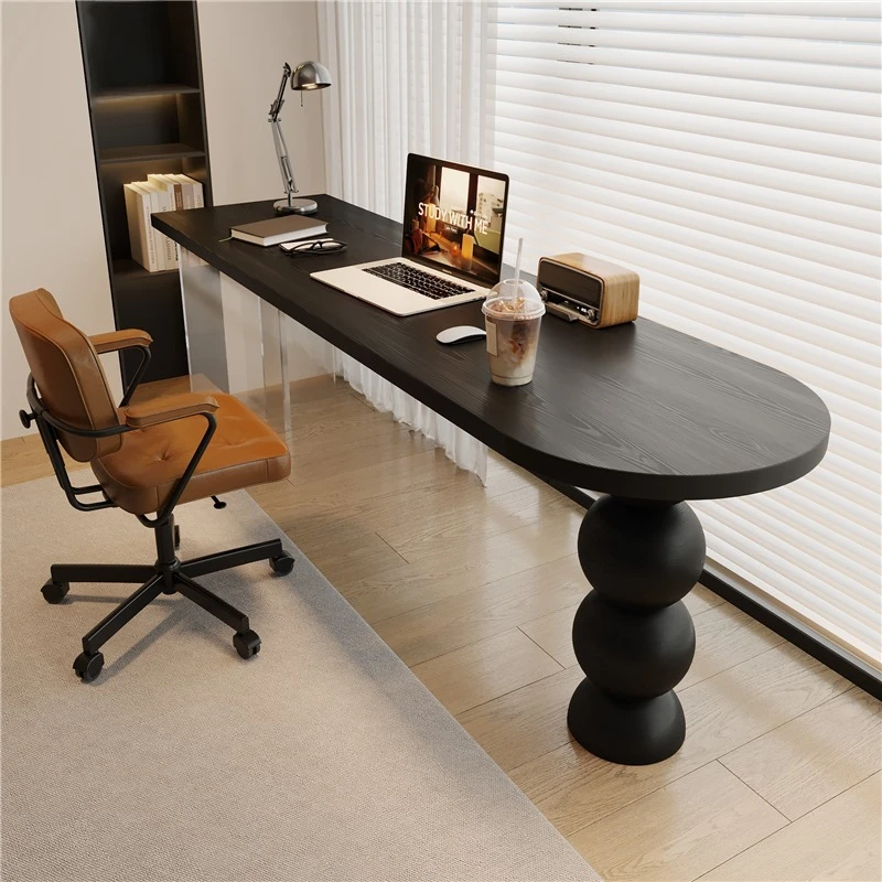 Long table bedroom home black double study desk