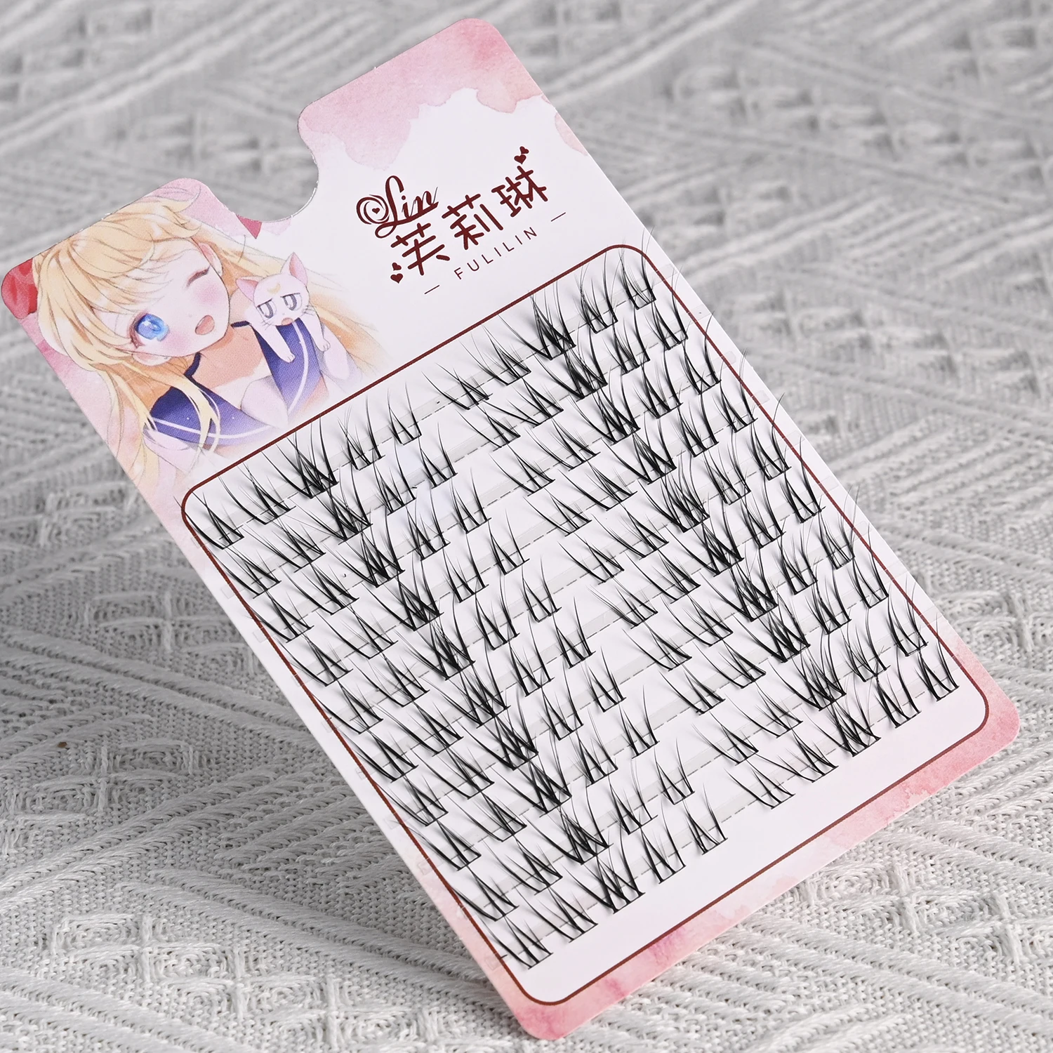 Naturally Enlarge Eyes BYL112 Easy Extension Individual Lashes 3D Manga Natural Look False Eyelashes for Beginners