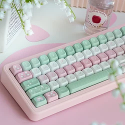 KOA Cherry Profile Keycap lily of the valley Theme Keycaps PBT Dye Sublimation Keycap For MX Switch Mechanical Games Keyboard