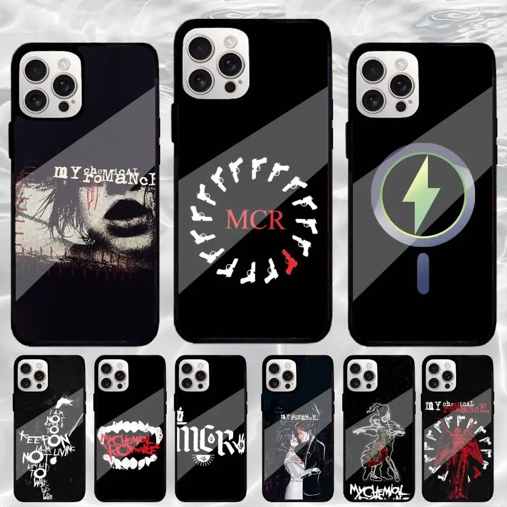 

My C-Chemical Romance gun Phone Case For iPhone17,16,15,14,13,12,11 Plus,Pro Max Magnetic Magsafe Wireless Charging