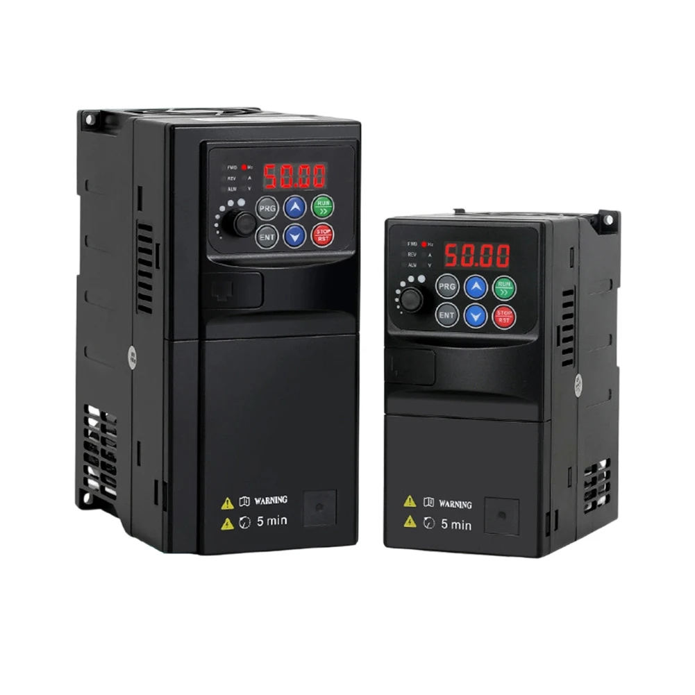 Vfd For Water Pumps And Fans Reliable Motor Protection Black 2.2KW Inverter Vector Control Chip Quiet Cooling Fan