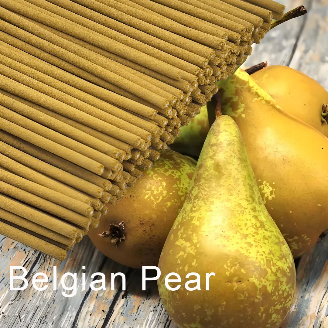 Hot-Selling Yellow Belgian Pear Incense Sticks, Made from Natural Materials, Pear Has a Unique Charm and Health Benefits, a Must-Have for Home to Eliminate Odors and Provide Long-Lasting Fragrance, Commonly Used in Yoga | Party | Camping | Fishing | Read | Listen to Music | Relax and Enjoy Leisure Time