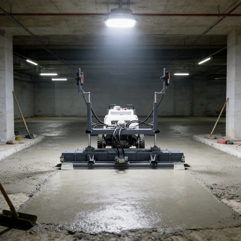 Ground Concrete Laser Leveling Device Heavy Duty Ride On Laser Screed Equipment