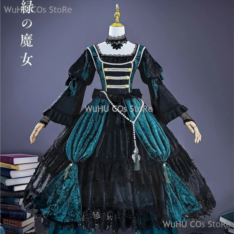 Anime schwarz Butler Ciel Phantom hive grüne Dame Cosplay Kostüm Perücke Zubehör Requisiten Halloween Party wunderschöne sexy Kleid Set