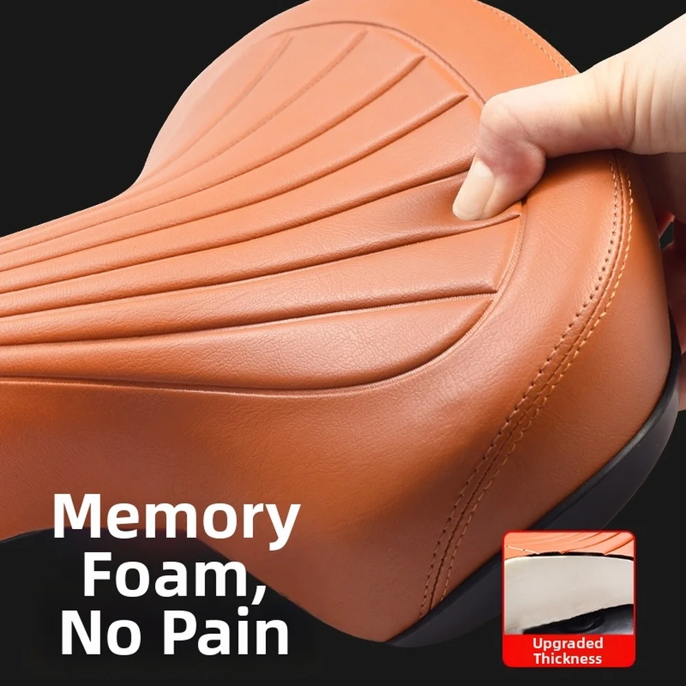 Wide Thick Supportive Foam Bicycle Saddle Shock Absorbing Bike Seat For Mountain Bicycle Accessories