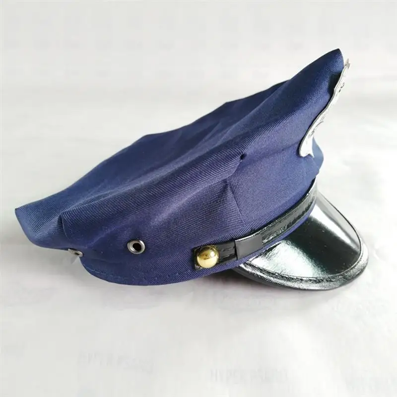 Hat Captain Police Cosplay Cap Dress Navy Costume Kids Officer Policeman Party Cop Props Play Role Ship Boat Fancy Marine Yacht