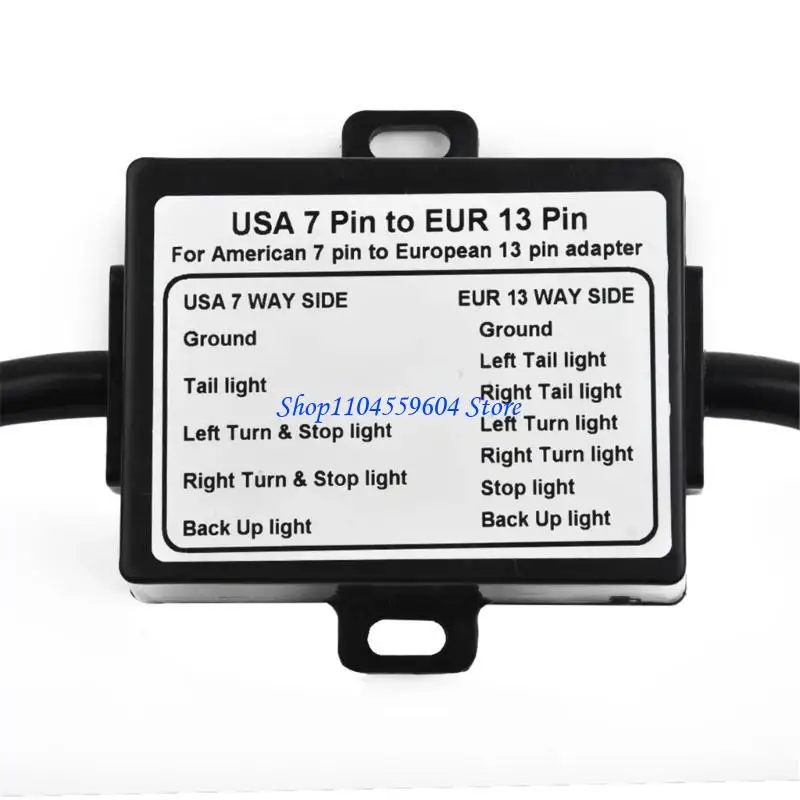 

12QM 7 Pin to 13 Pin Adapter Connector for Efficient Trailer & Motorhome Connectivity
