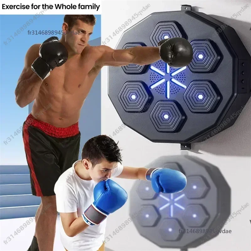 Machine d\'entraînement de boxe intelligente pour enfants et adultes, cible murale électronique, entraînement de fitness, sac de sable, punching