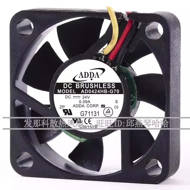 

Original Cooler Fan for ADDA AD0424HB-G70 4010 24V 0.09A 4CM Dual Ball Mute Cooling Fan 40*40*10MM