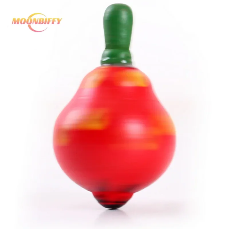 Kids Wood Fruits Gyro Toys Decompression Relief Stress Tabletop Desktop Spinning Top Toys Kids & Adults Birthday Christmas Gifts