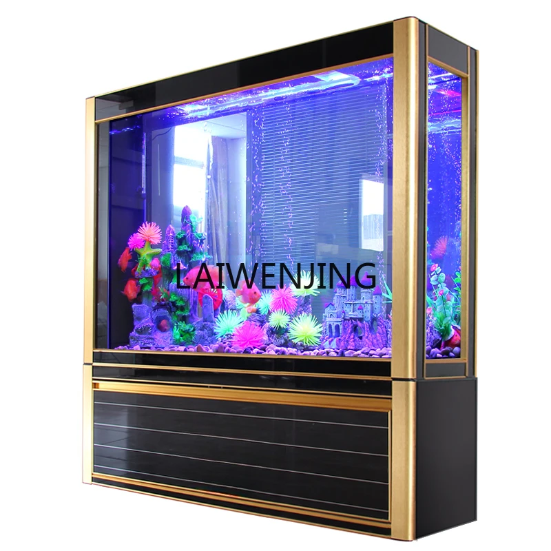 HLZ glass screen entrance aquarium lazy small household floor living room large fish tank