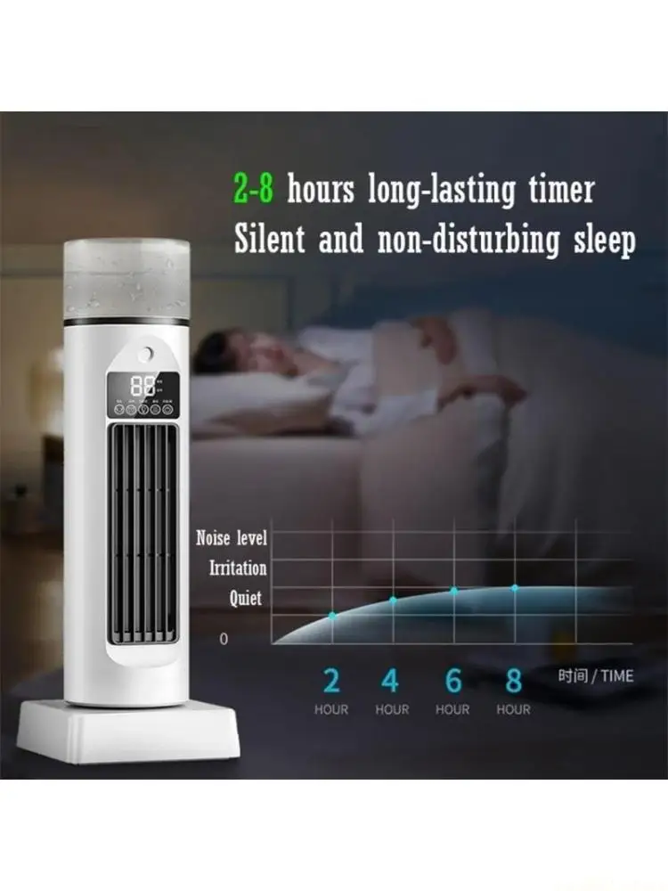 

D0AB Miniature Tower Air Circulators Mists Function Wide Swing Motion USB Operated Quiet Operation Space Efficient Design