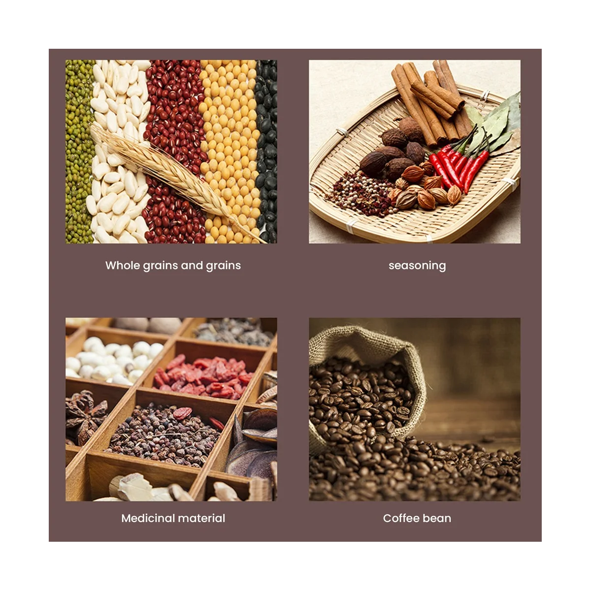 Molinillo de café eléctrico, molinillo de café portátil profesional para el hogar, sal, pimienta, especias, nueces, trituradora de granos, enchufe europeo-A59E