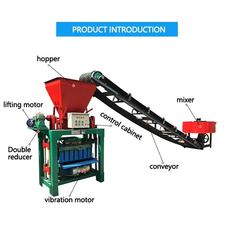 Crusher 4-40 Small Scale Cement Brick Making Machine Concrete Fly Ash Block Machine Fully Automatic