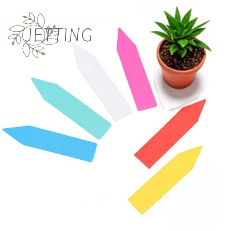 Hot 100pc Garden Plant Tag Label PVC Waterproof Hanging Tagging Nursery Pot Marker Flower Plants Garden 5*1cm Ornaments