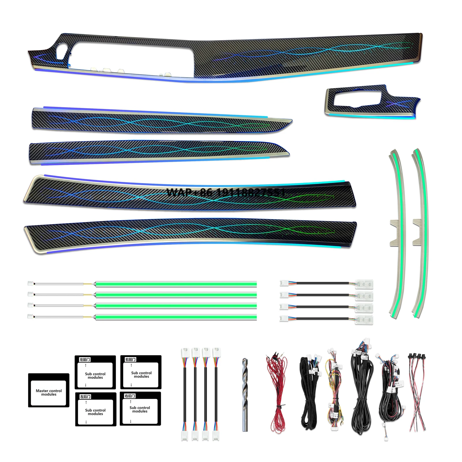 

64 Colors Dynamic Ambient Lighting for 5 Series F10 F11 2011 - 2017 Interior Atmosphere LED Lighting Accessories Door Trim