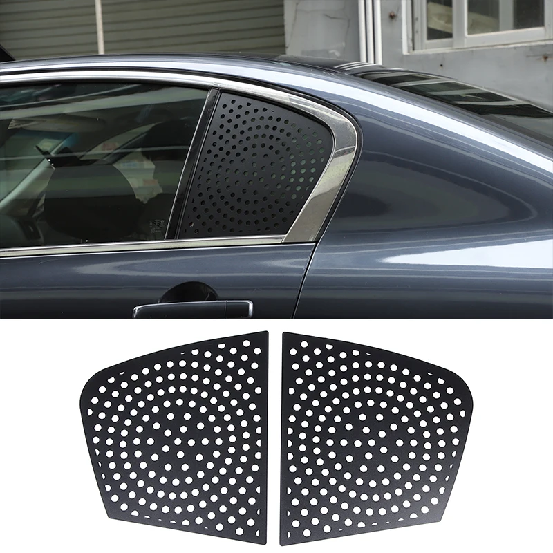 

Aluminum Alloy Car Rear Window Glass Panel Decoration Cover Stickers For Infiniti G25 G37 2007-2013 Car Exterior Accessories