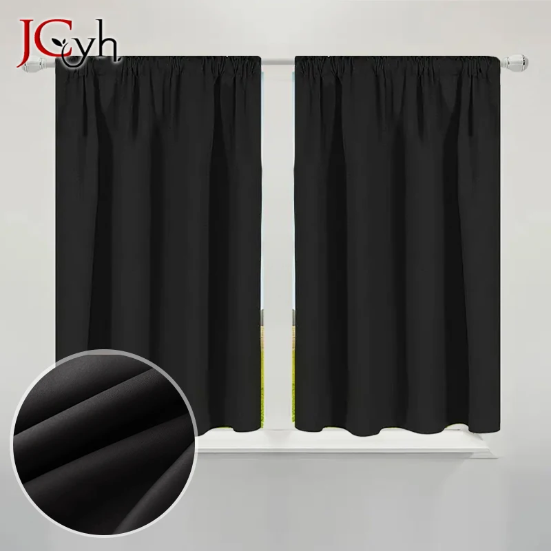 Modern Short Blackout Curtains for Kids Bedroom Living Room Occultant Curtain in the Kitchen Rideaux Insulated Cortinas Screen