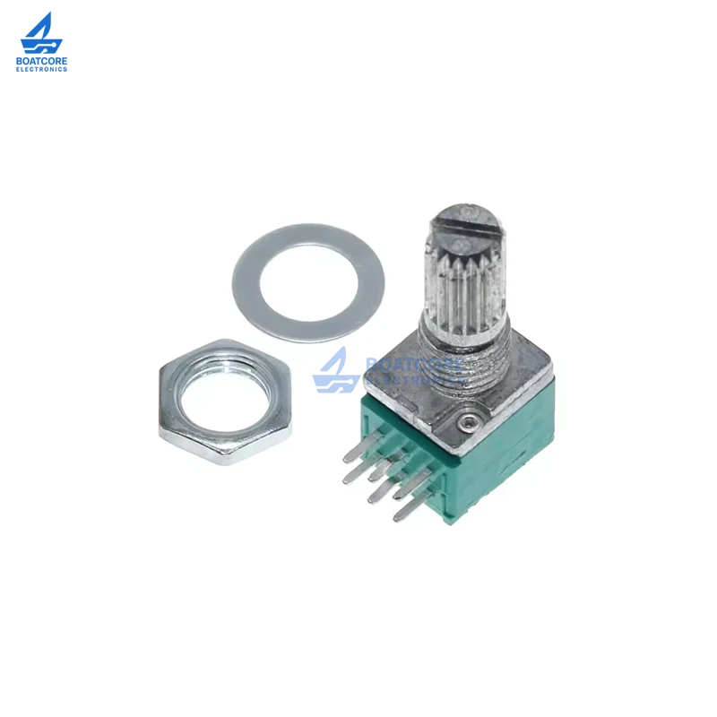 1/5PCS/Lot RK097G 6Pin B5K 5K 10K 20K 50K 100K Sealing Potentiometer with Switch Audio Shaft 15mm Amplifier