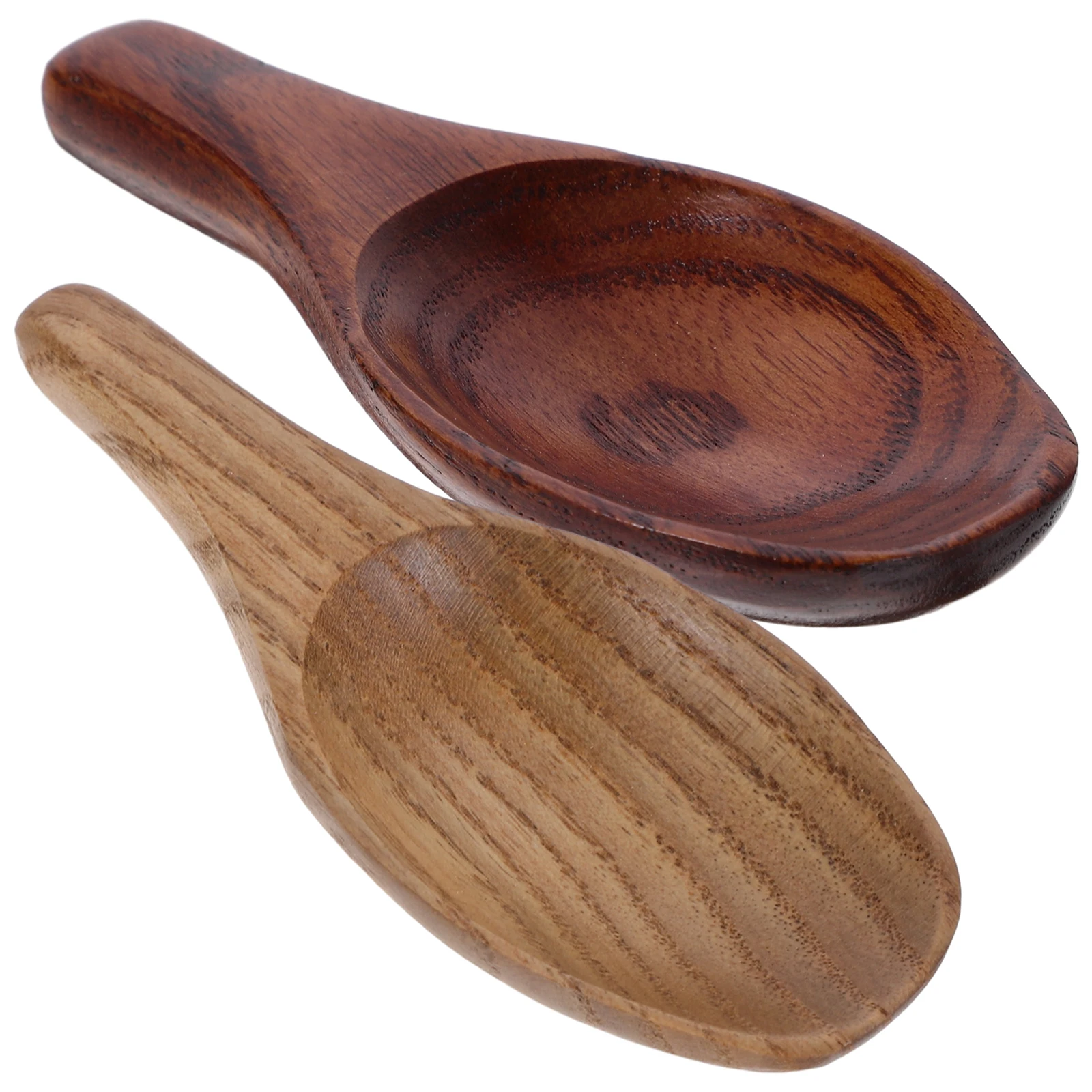 2pcs Scoops Wooden Serving Spoons with Short Handle Tablespoon Wooden Scoop Wooden Mixing Spoon Spoon Salt Small Wooden Spoons